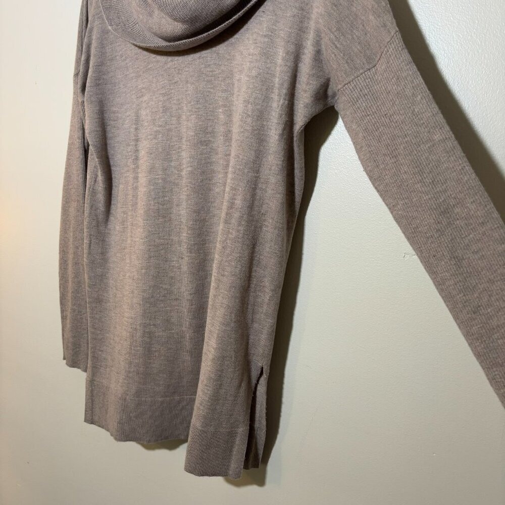 Caslon Cowl Neck Tunic Sweater Women's Small Taupe Gray Cozy Relaxed - Picture 6 of 12